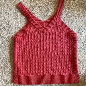 Madewell Red Stockton Sleeveless Sweater Knit Tank